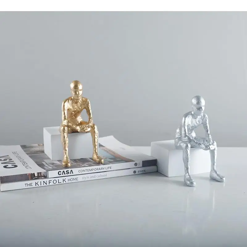 Abstract Figures Thinker Statue Room Aesthetics Furnishings Character Resin Crafts Ornaments Sculpture Living Decoration