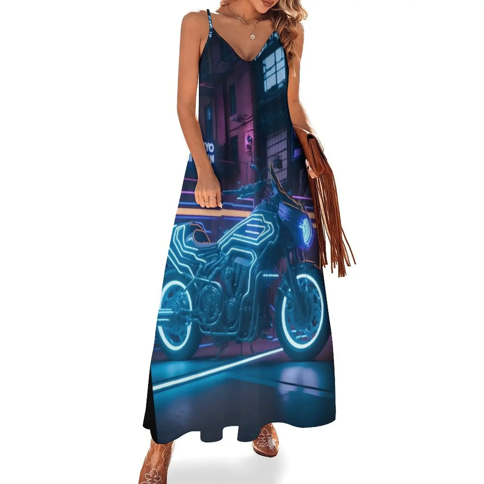 

The madness of neon Sleeveless Dress women's summer jumpsuit cute dress