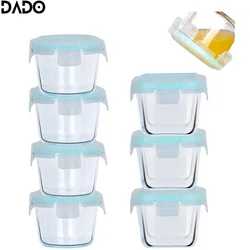 Glazen Babyvoeding Opbergcontainers Lekvrij Microwavable Snack Diepvries Bakje Puree Mini Kleine Schaaltjes Bullet Jars Set met Deksels