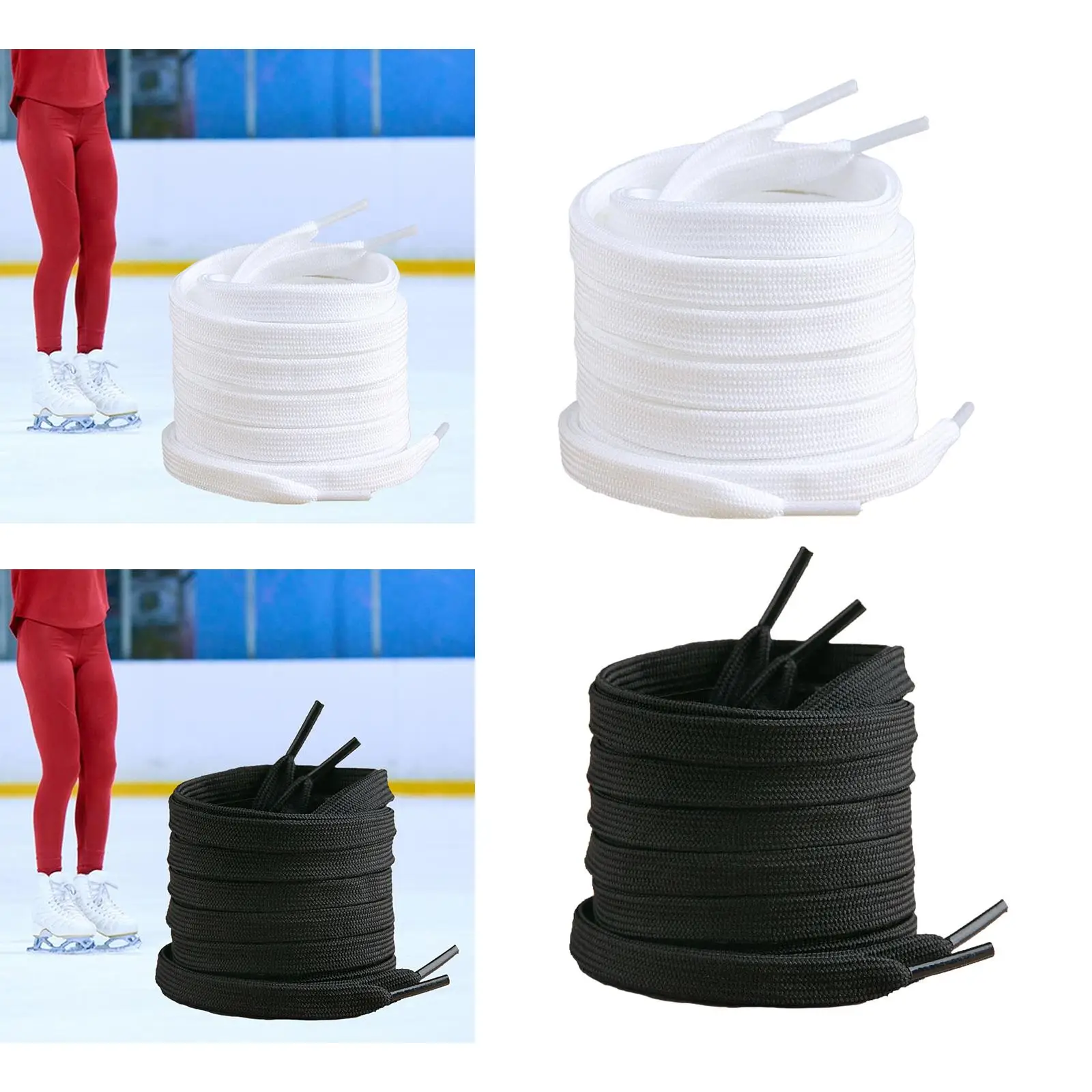 

Ice Hockey Skate Laces Polyester Roller Skate Laces 305cm Accessories Flat