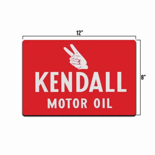 TIN SIGN Kendall Oil Gas Rustic Gas Station Metal Sign Décor Garage Auto Shop