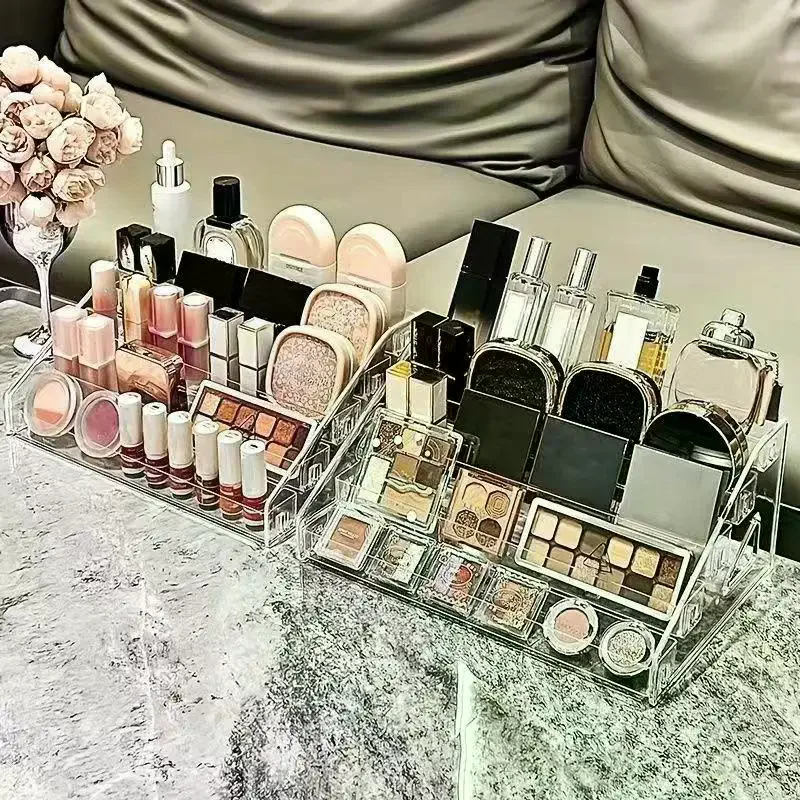 /Kuz/Acrylic Multi-layer Lipstick Organizer 3/4/5 Layers Heighten Cosmetics Storage Organizer Nail Perfume Display Stand 1 Set