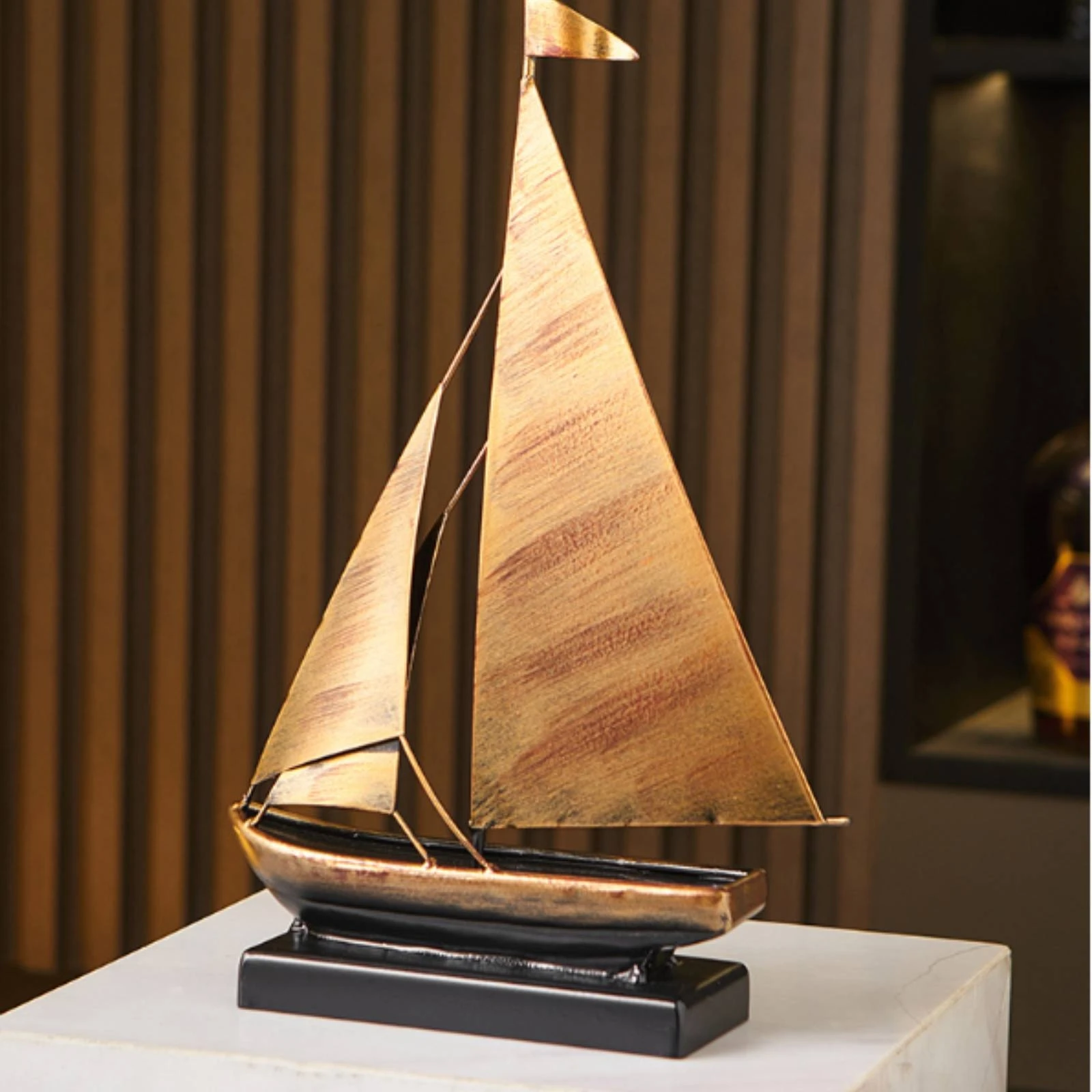 Ozdoba żaglówka z brązu i złot – Home Decor Nautical recenzja i cena