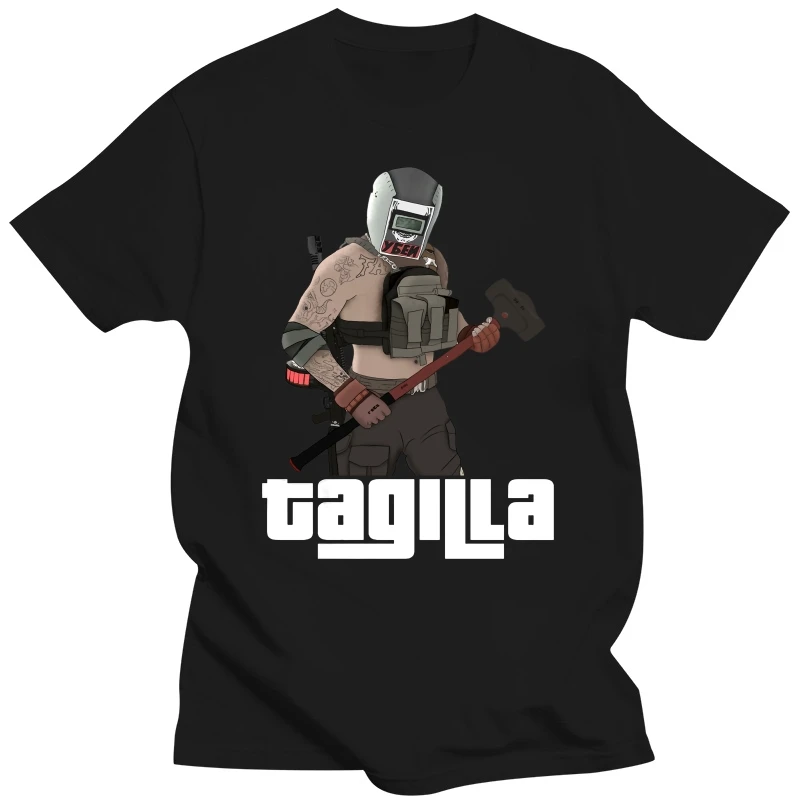 Tagilla GTA Style Men T Shirt Escape from Tarkov FPS RPG MMO Game Leisure Tee Shirt Short Sleeve O Neck T-Shirt Pure Cotton Gift