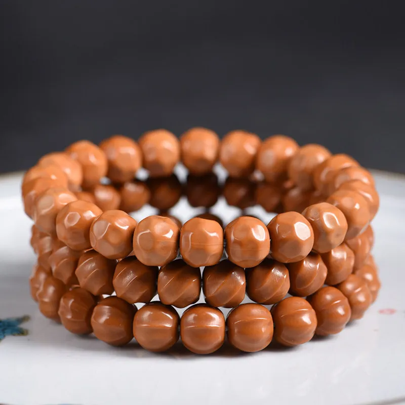 Shark back texture cheese monkey head small carved Buddhist beads cultural toy bracelet