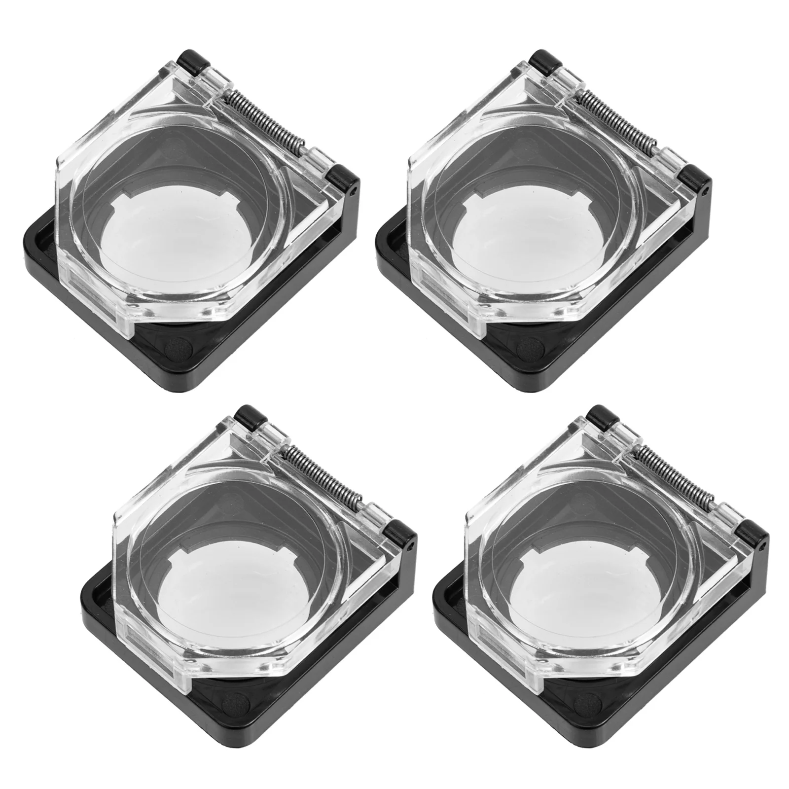 

4pcs Anti- Cover Protective Switch Guard Dust-proof Transparent Plastic Kitchen Living Room Electrical Equipment