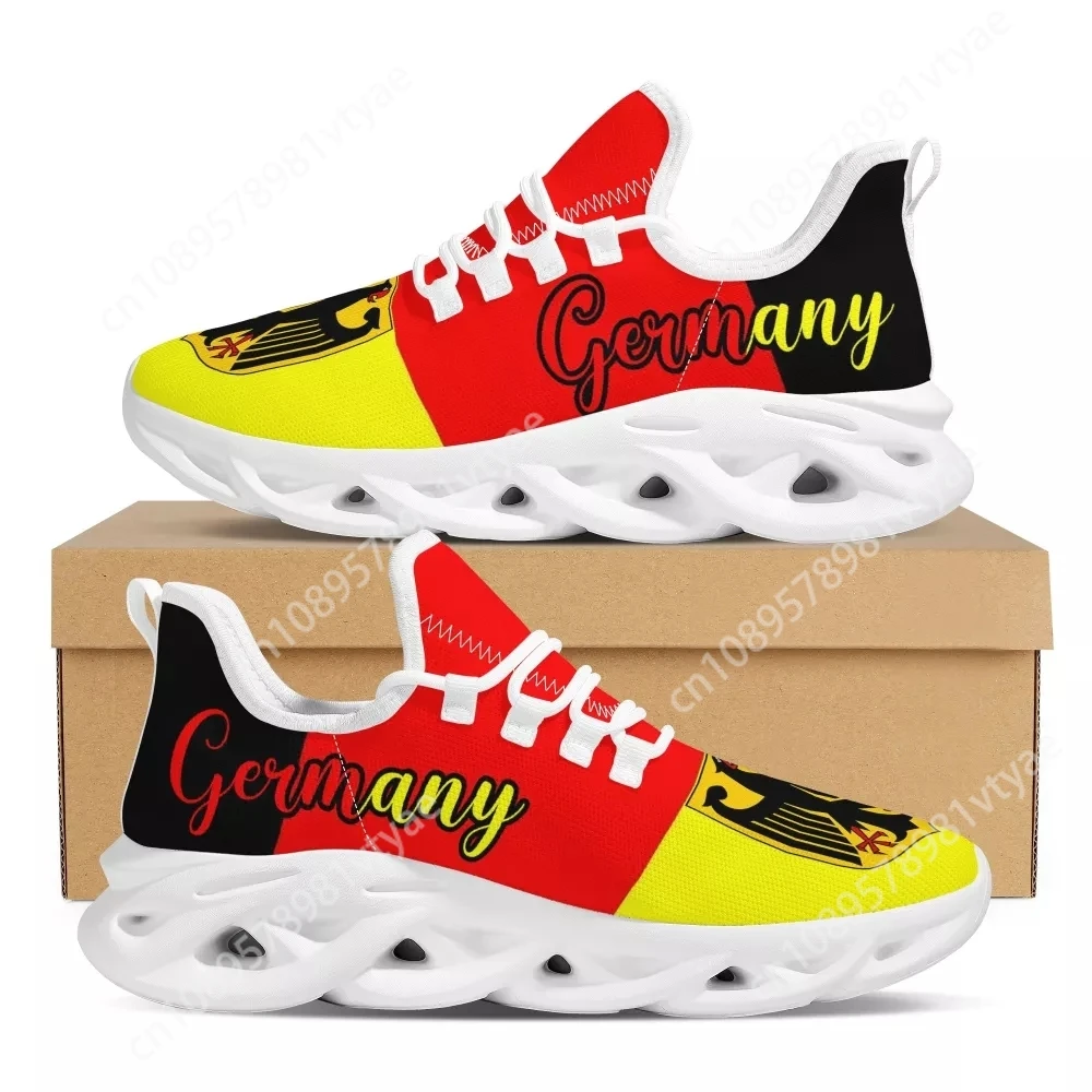 Custom Made Germany Flag Print Women Mesh Swing Shoes Lightweight Lace up Platform Sneakers Ladies Girls Outdoor Sport Shoes