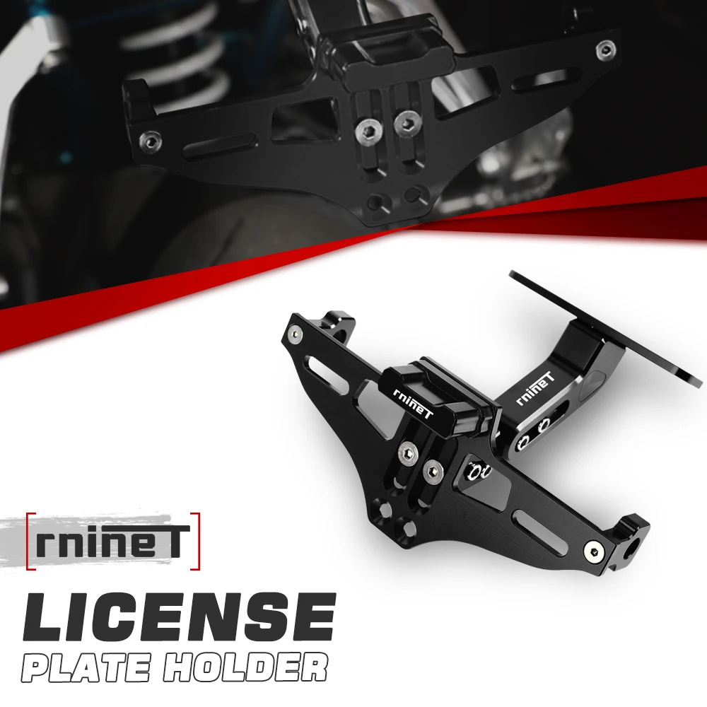 

For BMW RNINE T R NINE T RNINET Cafe Racer/Pure/Scrambler 14-2023 Fender Eliminator Adjustable License Plate Holder Bracket LED