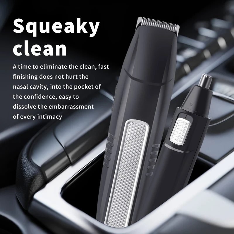 WAIKIL 다기능 이발사 세트, 빈티지 배터리, 클래식 오일 헤드 조각, 전기 푸셔, 코 헤어 트리머, 2 인 1, 신제품