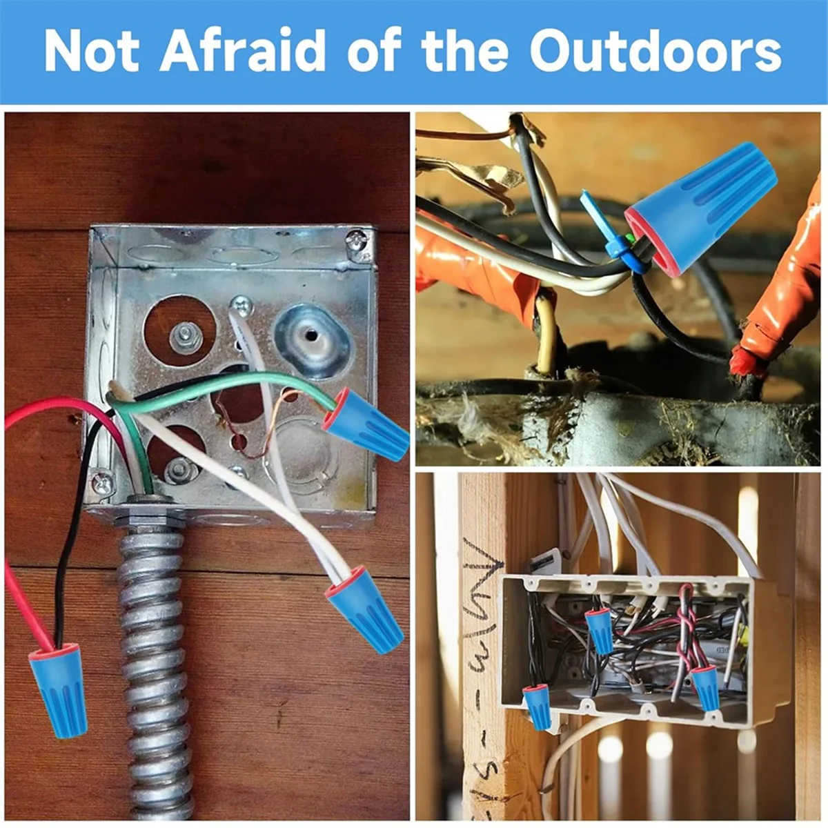 

A002 50 шт. водонепроницаемые электрические разъемы для проводов 22AWG-14AWG, наружное уплотнение, электрические поворотные гайки, колпачки, кабельный разъем