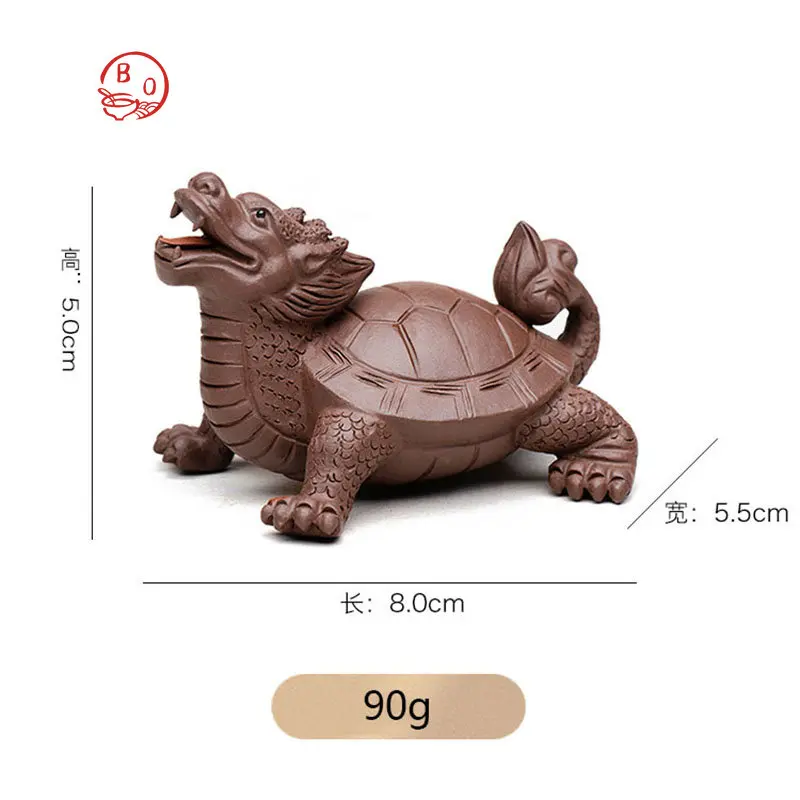 Yixing Purple Clay Tea Pet Dragon Turtle Tea Toy Handmade Sculpture Crafts Can Improve Tea Tray Tea Ceremony Accessories Gifts