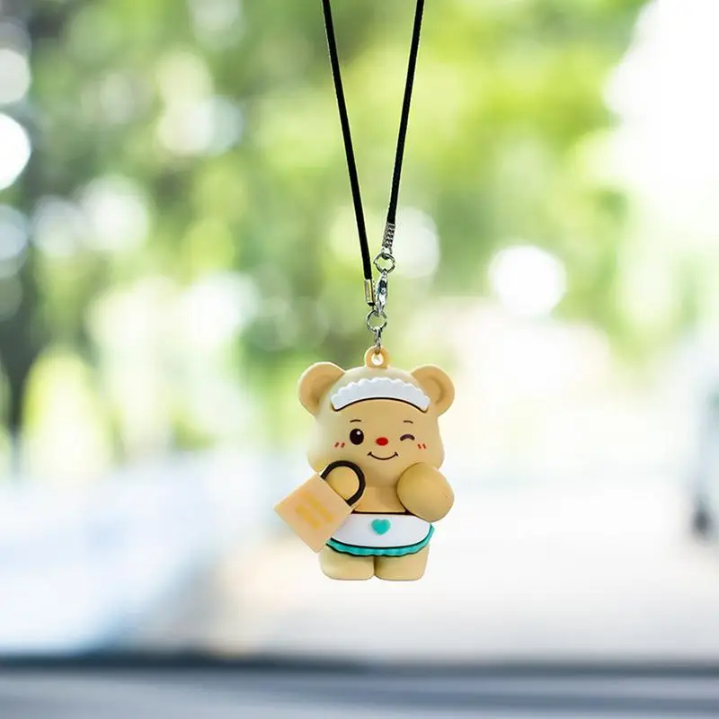 

Swinging Car Ornament Bear Auto Hangable Ornament Car Hangable Ornament Car Pendant Interior Decoration Cute Car Accessories For