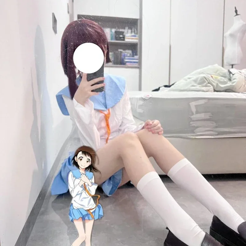 新しいアニメニセコイ霧崎千棘コスプレ衣装ガールセーラー制服シャツスカートセット JK 服カーニバル衣装