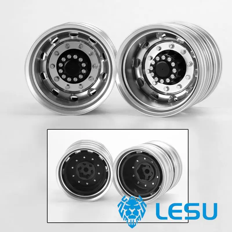 1/14 RC LESU Metal Rear Wheel Hub Tamiyay Fh12 Fh16 Tractor Truck Axle Hex Outdoor Toys TH15095