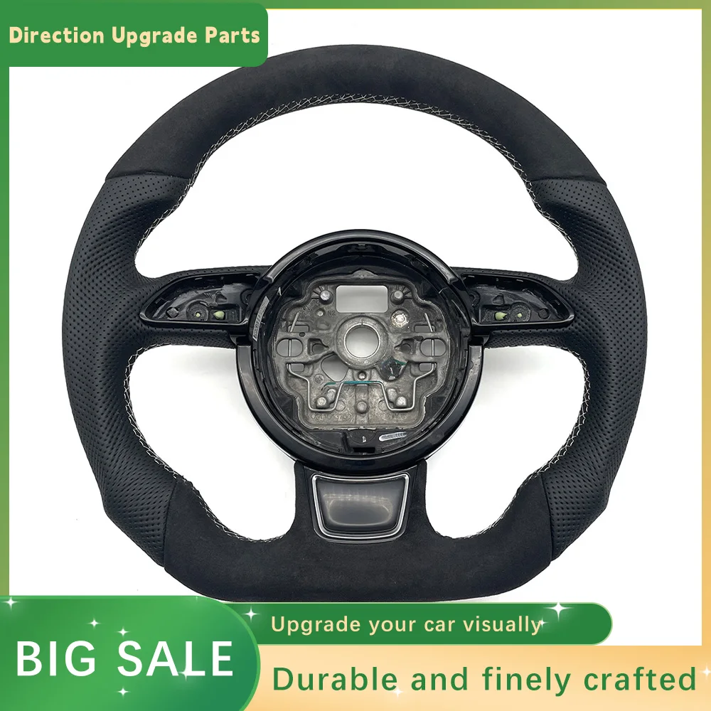 

For VW Audi A6 C7 multifunctional semi perforated leather steering wheel