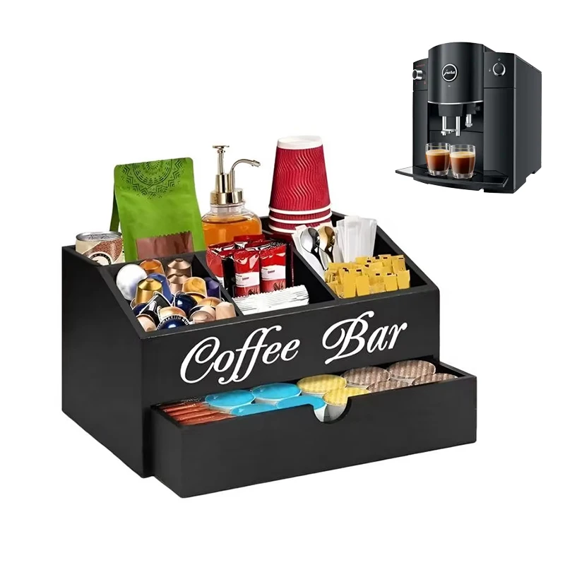 

Wooden Coffee Storage Box Bread And Coffee Supplies Storage Basket Coffee Decorative Accessories Suitable For Home Or Office Use