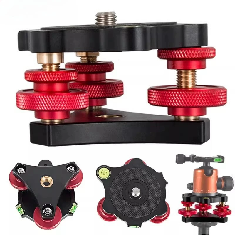 Universal Tripod Head Fine Tuning Level Adjuster Photography Precision Water Platform EZ Base Camera Level Base
