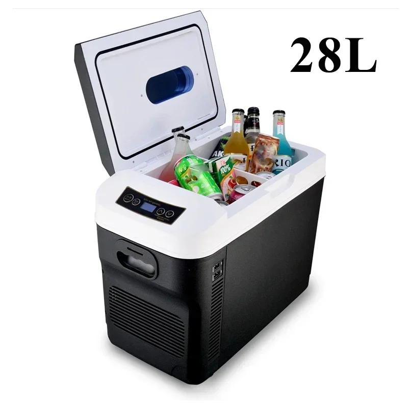 28L Car Mini Refrigerator For Outdoor Camping Car Electrical Appliances Cooler Heater Cooling & Warming 12/24V Car Refrigerators