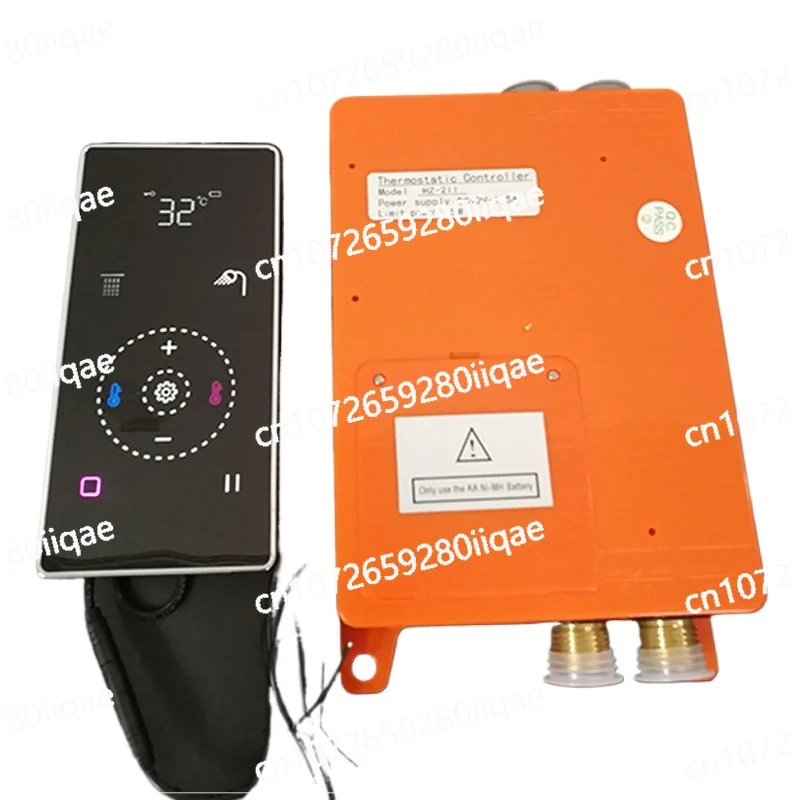 

Смеситель для ванной комнаты, смеситель с умным дисплеем, цифровой черный светодиодный контроллер для душа, термостат, ЖК-смесительный клапан, 2/3, душевая панель с черным струи