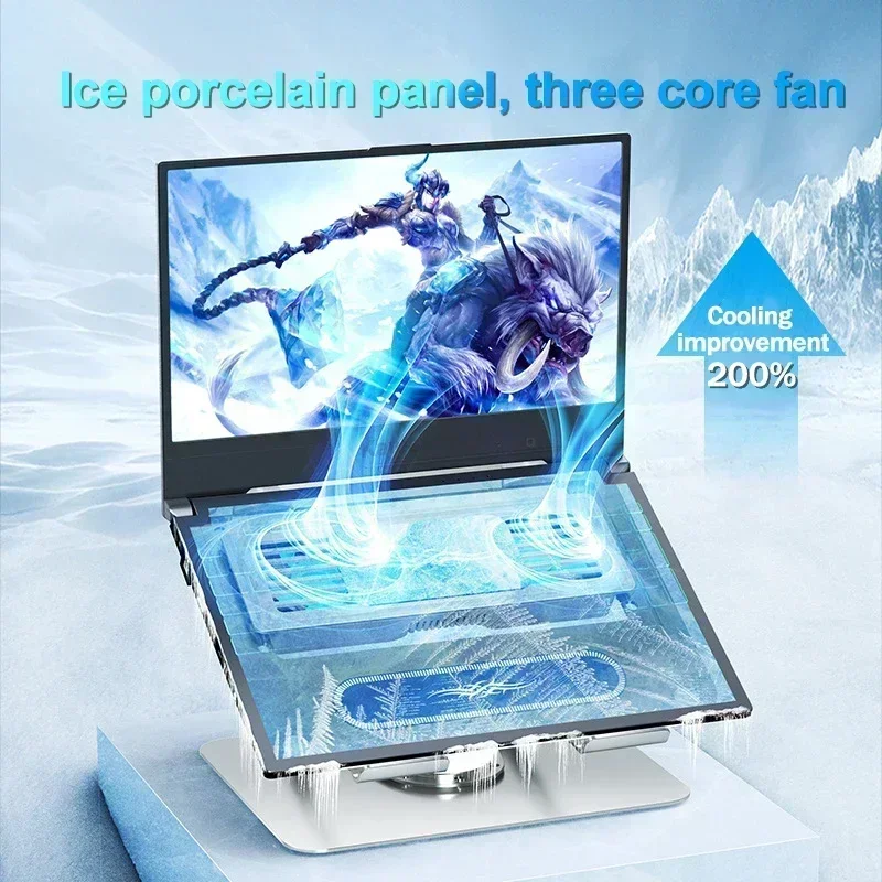 Imagem -03 - Semicondutor Cooler Girar Suporte do Portátil Dobrável Liga de Alumínio Suporte Altura Ajustável para 1221 Tablet Notebook D21