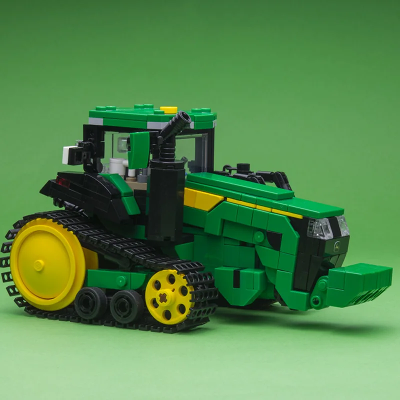 598PCS MOC Johns Deeres 8RT 410 Trattore Modulare Building Block Modello FAI DA TE Kit Veicolo Agricoltore Giocattolo Creativo per I Bambini