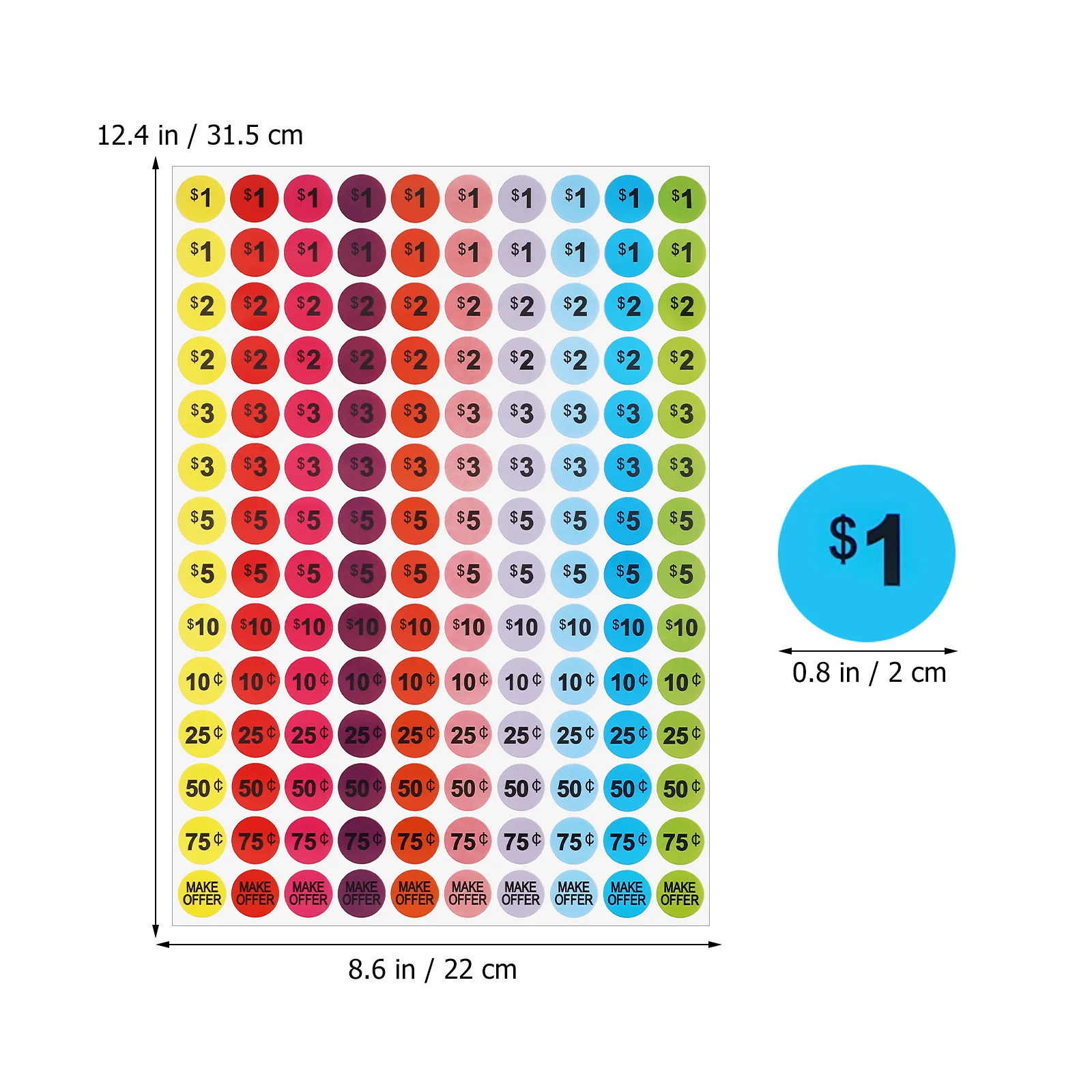 ملصقات تسمية الأسعار عدد واضح ملصقات بيع المرآب لمتجر البيع بالتجزئة سوبر ماركت الأعمال الصغيرة ساحة بيع الإمدادات