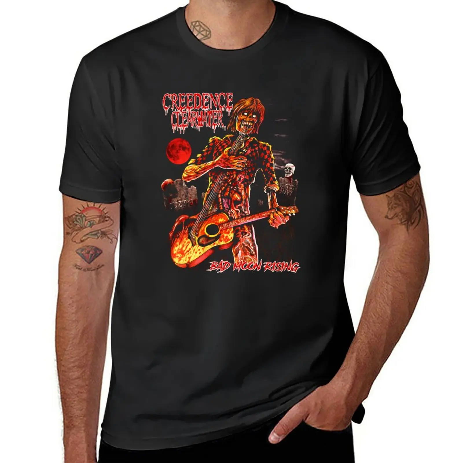 New Creedence Clearwater Revival T-Shirt vintage t shirt funny t shirt Anime t-shirt Short sleeve tee men graphic t shirts