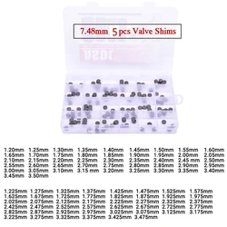 Motorcycle Engine Adjustable Valve Gasket Shim Diameter 7.48mm Complete Valve Shim Kit Cams For Honda Suzuki Yamaha Kawasaki