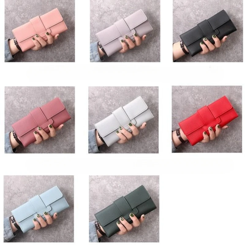 المرأة المحفظة حامل البطاقة محفظة للعملة جديد رقيقة مخلب حقيبة الهاتف حامل بطاقة السيدات الفاخرة حقيبة جلدية سعة كبيرة مع سحاب