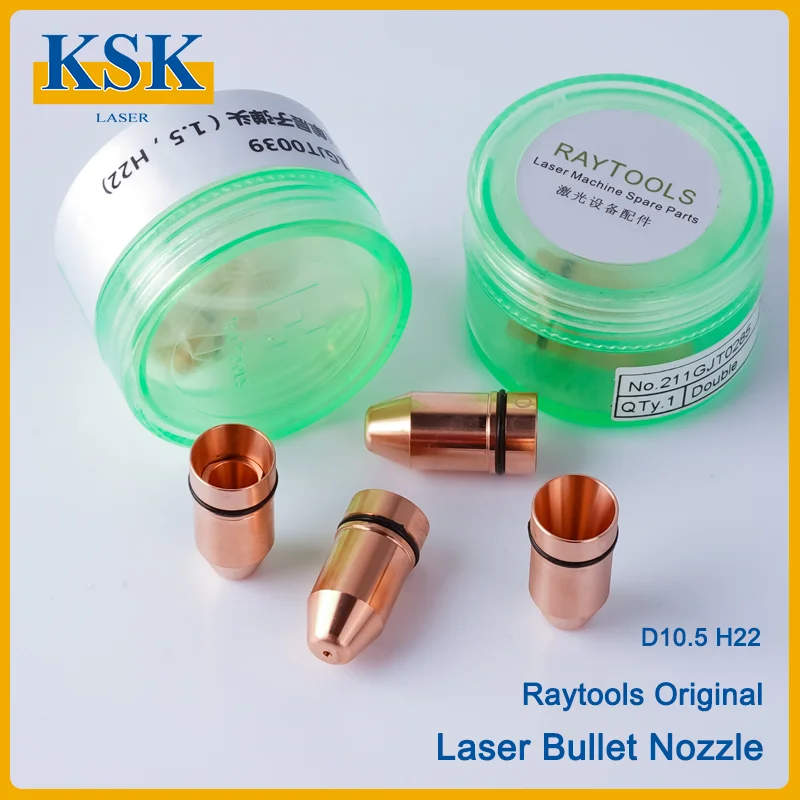 KSK Raytools Original Laser Nozzles Bullet Nozzle 211GJT0039 For Raytools BT210S LaserMech Fiber Laser Cutting Head