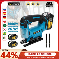 Gisam 26mm 6000spm Brushless Electric Jig Saw Jigsaw Adjustable Blade Variable Speed Woodworking Tool For makita 18v battery pin
