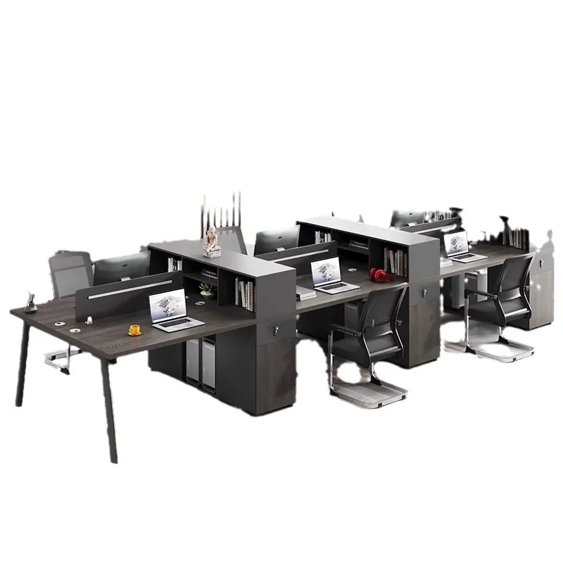 

Staff Office Desk and Chair Combination Simple Modern 2/4 Creative Staff Four-person Office Workstation Desk