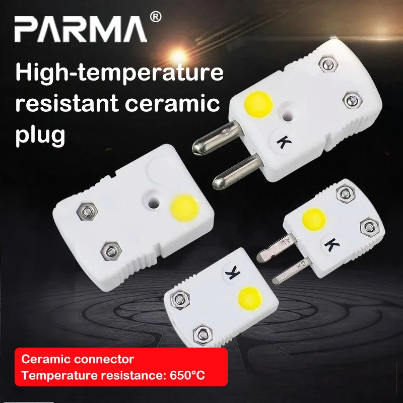 K-type, J-type, T-type thermocouple high-temperature resistant ceramic plug and socket male-female connectors, size plug compone