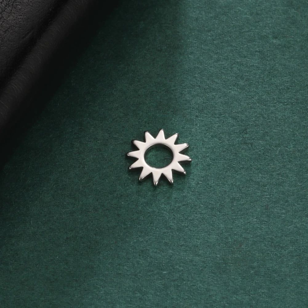 여성 남성용 5개 세트 속이 빈 태양 펜던트 금색 스테인리스 스틸 참 패션 해바라기 쥬얼리 선물 액세서리