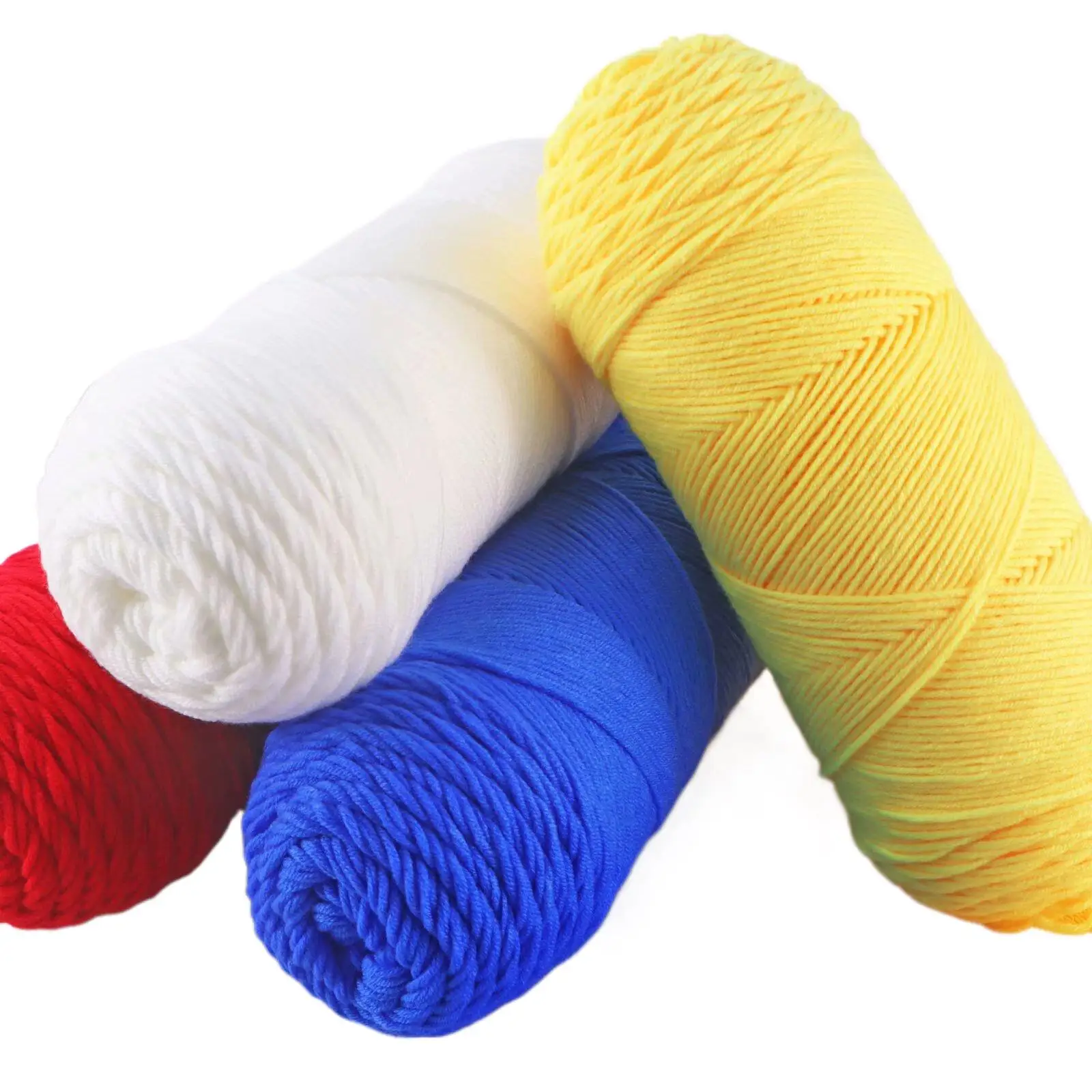 1Pc 200g milk Cotton yarn for hand knitting Acrylic Crochet Thread knit Sweaters Scarves lines Crocheting bag blanket amigurum