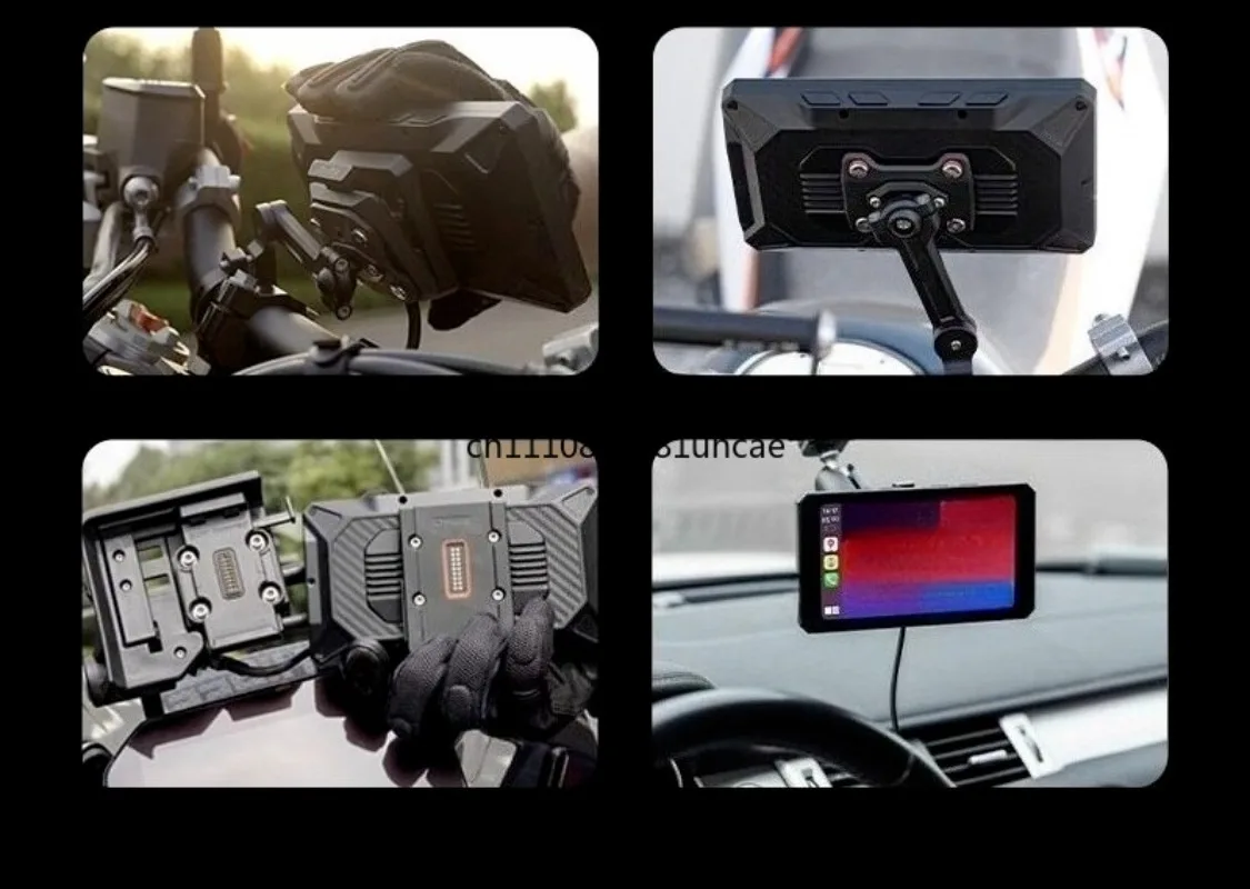 Waterproof Motorcycle Touch Screen Wireless CarPlay GPS Navigation DVR Dash Cam
