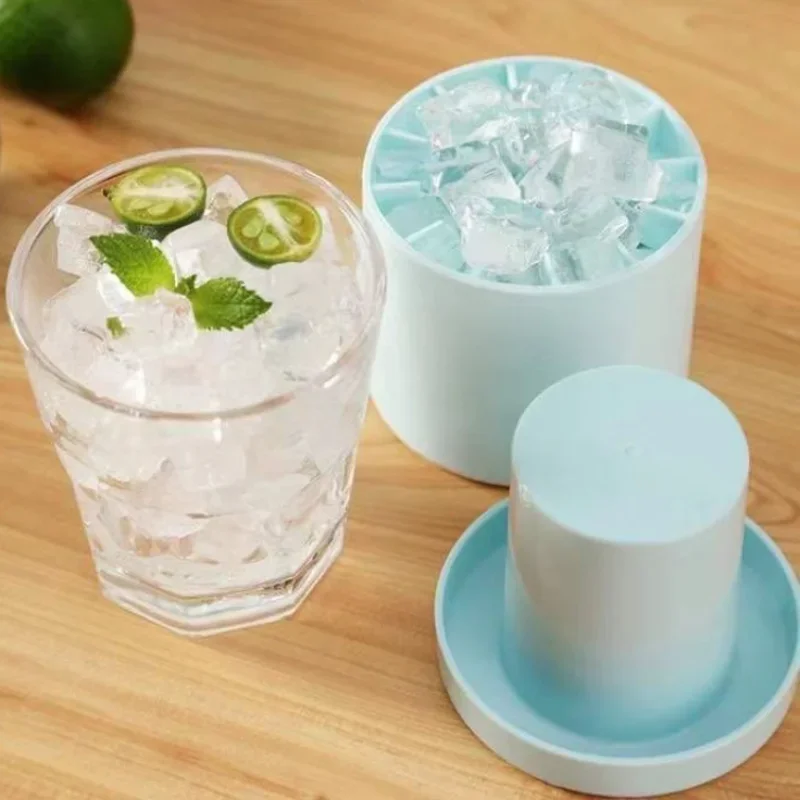 Ice Bucket Cup Mold Ice Cubes Tray Food Grade Quickly Freeze Silicone Ice Maker Creative Design Ice Bucket Whiskey Beer Maker