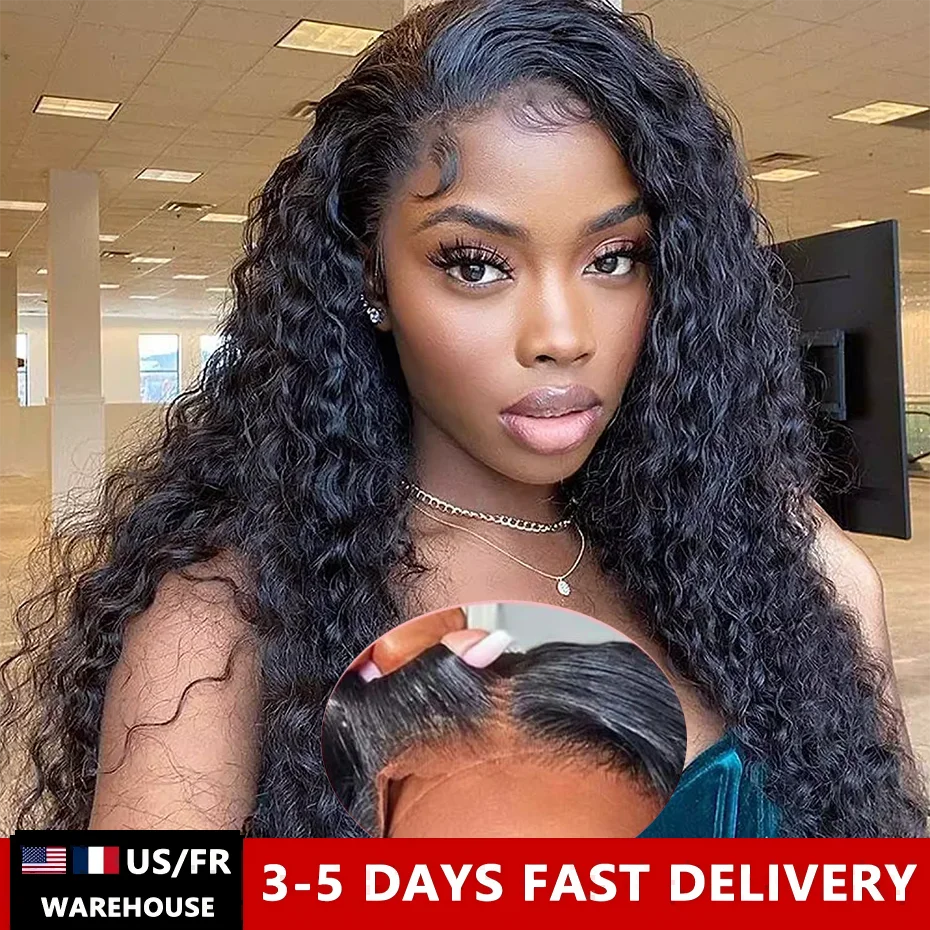 Cur Wig 200% Ready Go Glueless Wig Deep Wave Human Hair 5x5 6x4 Lace Closure Wig Pre Cut Curly 13x4 HD Lace Front Wig No Glue