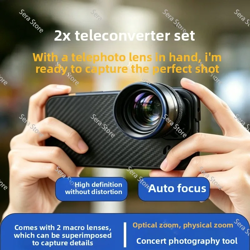 240Mm mobile phone telephoto lens 2X telephoto lens macro lens set is suitable for near and far landscape portrait shooting