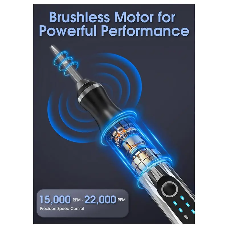 ABJO-USB Rechargeable Battery Powered Rotary Engraving Tool With 3-Speed Settings And 37 Accessories For Versatile Crafting