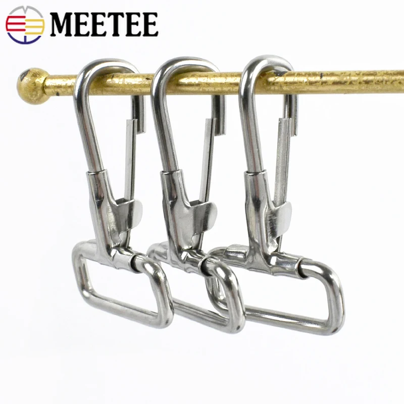 

2/5/10Pcs Stainless Steel Snap Hook Dog Leash Connect Lobster Clasp Bag Strap Webbing Buckles Keychain DIY Hardware Accessories