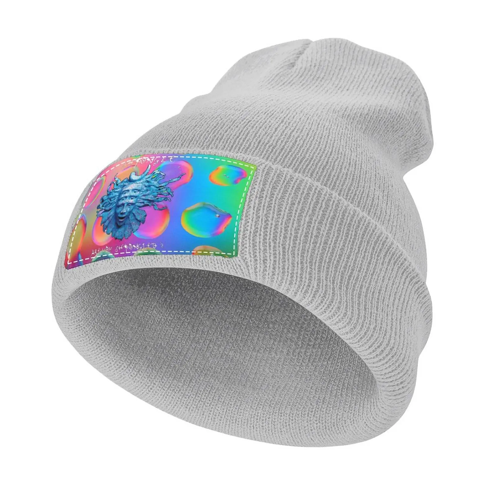 

Shpongle Bubble Knitted Hat Anime Sunscreen Big Size Hat Hats For Women Men's