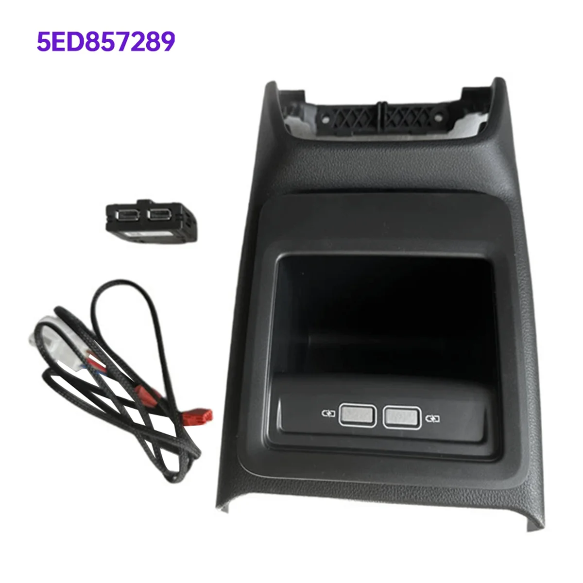 

T45C_Car Rear Air Vents Outlet Connector Kit Can Be Retrofitted with Upgraded USB 5ED857289 for Skoda Octavia 2013-2022
