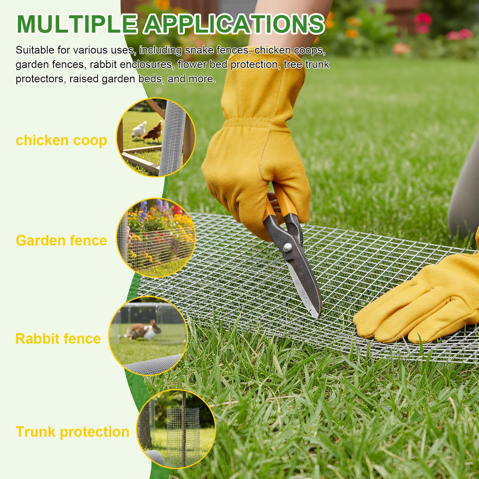 Stainless Steel Poultry Netting Cage Screen 1/2 Inch Chicken Wire Fencing Metal Screen for Keep The Animals Out