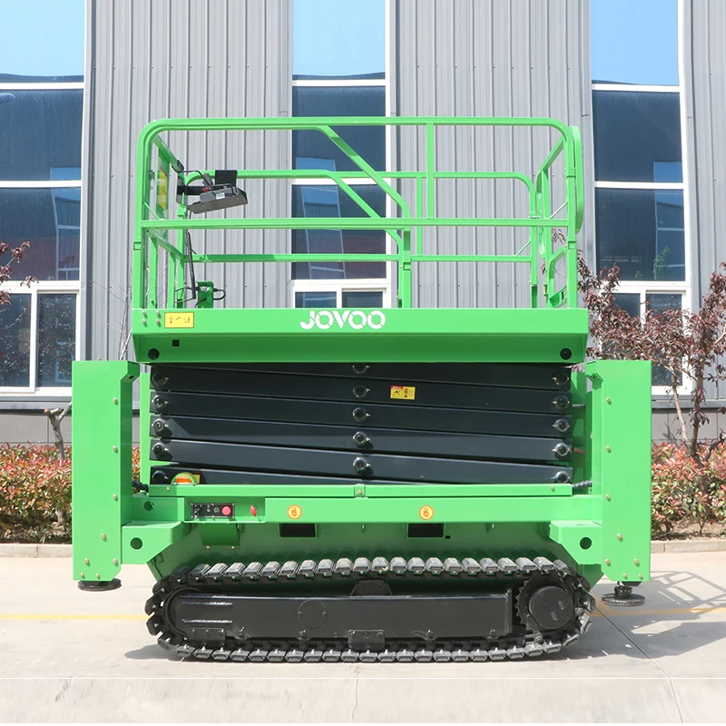 JOVOO 4m 6m 8m 10m 12m Electric Track Rough Terrain Crawler Scissor Lift Man Lift Diesel Tracked Scissor Lift with CE ISO