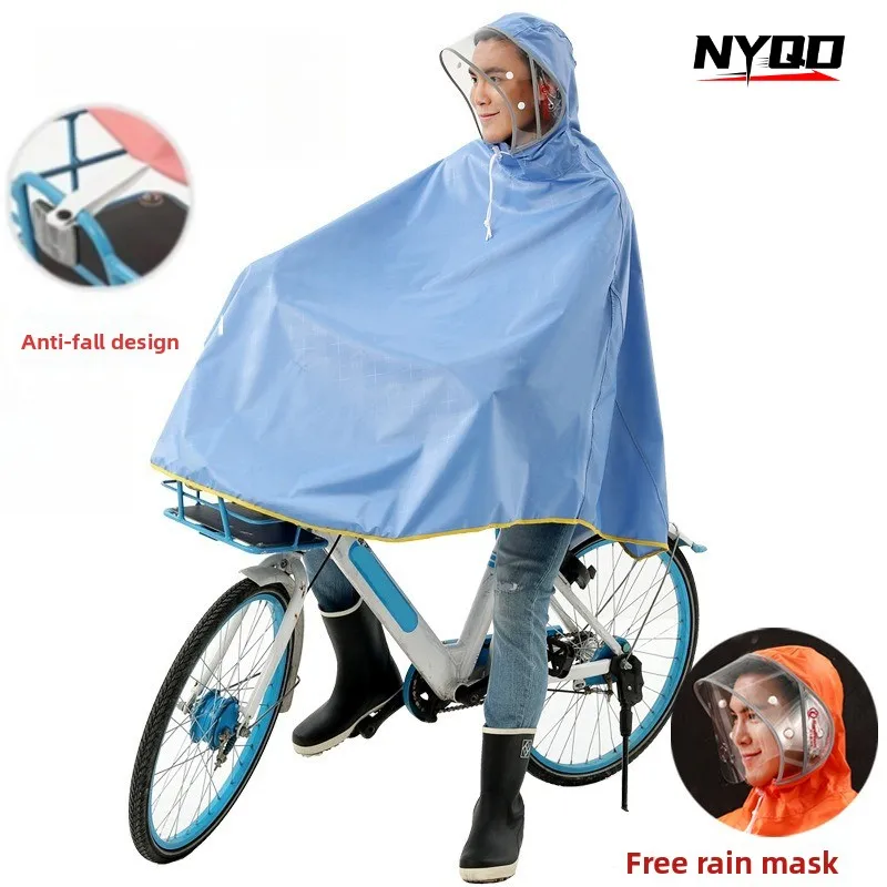 

Women Men Waterproof Bicycle Rain Poncho Lightweight Reusable Hooded Rain Capes Reflective Stripe for Bike Motorcycle Rainwear