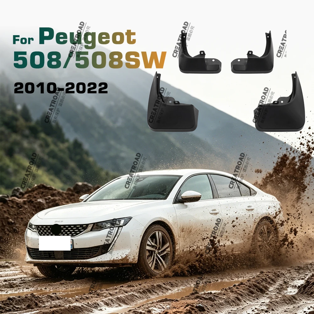 Für Peugeot 508 Limousine 508SW 2010 2011-2018 2019 2020-2022 Kotflügel Schmutzfänger Spritzschutz Schmutzfänger Auto-Zubehör