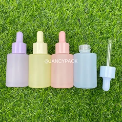 30ml Glass Dropper Bottle Macaroon pink purple green blue Frosted Essential Oil Bottle Dropper Serum Oil Bottle