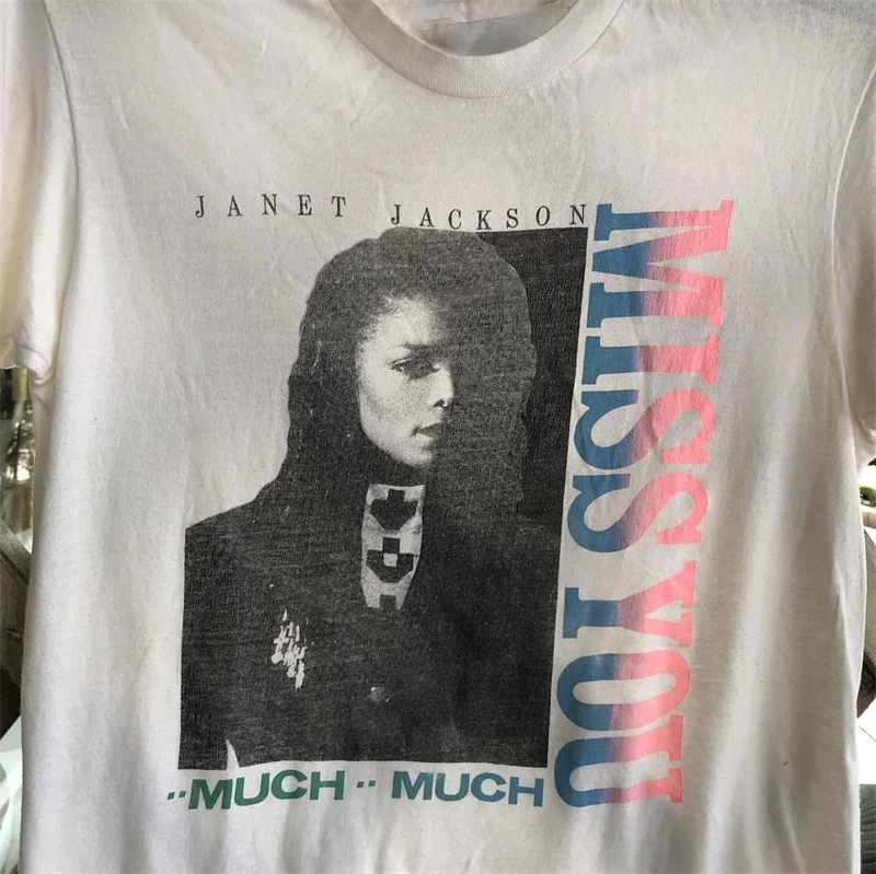 Janet Jackson Pure Cotton Short Sleeve T-Shirt Unisex Streetwear Hip Hop Printed Casual Top for Youth Summer Fashionable view 2