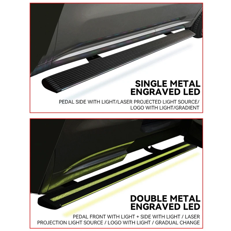 Estribos Laterales para Ford F150, Dodge Ram1500, GMC Sierra, Toyota Tacoma, Silverado, Ram 2023, Estribos Retráctiles de Aluminio